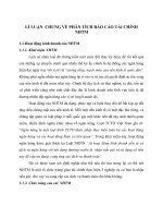 LÍ LUẬN  CHUNG VỀ PHÂN TÍCH BÁO CÁO TÀI CHÍNH NHTM