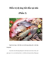 Ðiều trị dị ứng bắt đầu tại nhà (Phần 3)