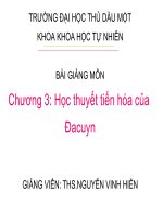 bài giảng môn học thuyết tiến hóa