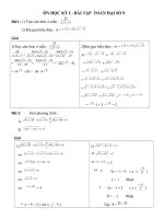 ÔN HỌC KỲ I - BÀI TẬP  TOÁN ĐẠI SỐ 9