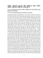 THỰC TRẠNG QUAN HỆ THƯƠNG MẠI VIỆT-NHẬT TRONG NHỮNG NĂM QUA