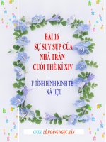 SU SUY SUP CUA NHA TRAN I