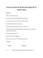 Giải quyết hưởng chế độ bệnh nghề nghiệp đối với người lao động