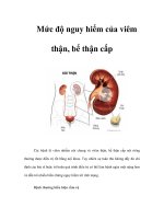 Mức độ nguy hiểm của viêm thận, bể thận cấp