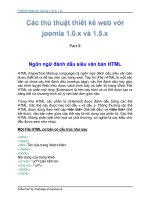 Thủ Thuật Thiết Kế Web Với Joomla 1.0x và 1.5x part 9