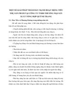 MỘT SỐ GIẢI PHÁP NHẰM ĐẨY MẠNH HOẠT ĐỘNG TIÊU THỤ SẢN PHẨM TẠI CÔNG TY TNHH THƯƠNG MẠI SẢN XUẤT TỔNG HỢP QUỲNH TRANG