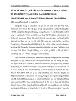 PHÂN TÍCH HIỆU QUẢ SẢN XUẤT KINH DOANH TẠI CÔNG TY TNHH MỘT THÀNH VIÊN CẢNG HẢI PHÒNG