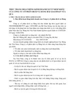 THỰC TRẠNG HOẠT ĐỘNG KINH DOANH XUẤT NHẬP KHẨU CỦA CÔNG TY CỔ PHẦN DỊCH VỤ HÀNG HẢI GIAI ĐOẠN VỪA QUA