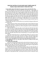 PHƯƠNG HƯỚNG VÀ GIẢI PHÁP PHÁT TRIỂN KINH TẾ TRANG TRẠI CHĂN NUÔI Ở TỈNH PHÚ THỌ