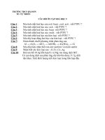 Câu hỏi Hóa 9 kì 1