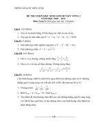 Đề thi HSG huyện Toán 9 vòng 1