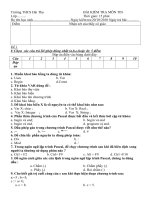 Đề kt 15p lớp 8