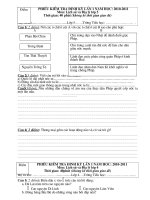 Đề thi LS+ ĐL cuối kì I năm học 2010-1011