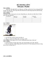 đề thi HSG lớp 9 - đáp án