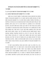 TÍN DỤNG NGÂN HÀNG ĐỐI VỚI CÁC DOANH NGHIỆP VỪA VÀ NHỎ