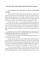 KẾ TOÁN TIÊU THỤ THÀNH PHẨM HÀNG HOÁ  DỊCH VỤ