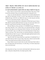 THỰC TRẠNG TÌNH HÌNH SẢN XUẤT KINH DOANH TẠI CÔNG TY THUỐC LÁ LONG AN