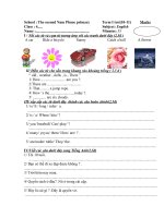 đề T.Anh lớp4 CK1