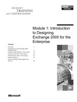 Module 1: Introduction to Designing Exchange 2000 for the Enterprise