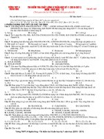 de-dap an mon hoa thi 8 tuan ki 1 nam 10-11