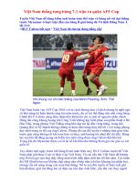 Việt Nam thắng tưng bừng trận đầu ra quân .