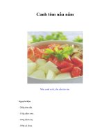 Canh tôm nấu nắm