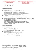 Đáp án&đề HKI Toán 12 hay./.