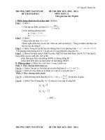 Đề tham khảo HKI (2010-2011)