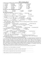 ÔN THI KỲ I TIẾNG ANH 9 (BÀI 1-5)