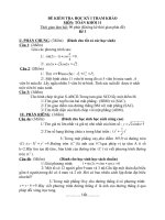 2 đề kiểm tra Học kỳ I Môn Toán lớp 11 tham khảo và đáp án số 3 +4