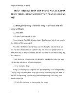 HOÀN THIỆN KẾ TOÁN TIỀN LƯƠNG VÀ CÁC KHOẢN TRÍCH THEO LƯƠNG TẠI CÔNG TY CỔ PHẦN QUẢNG CÁO VIỆT