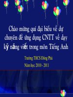 chuyen de Writng English 8