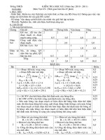 Bài kiểm tra học kì I năm học:2010-2011 mon vật lí 9
