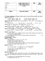 Đề mẫu thi HKI Toán 8 số 2