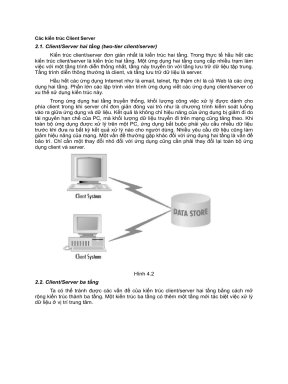 Các kiến trúc Client Server