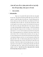 Làm thế nào để trẻ chậm phát triển trí tuệ tiếp thu tốt họat động làm quen với toán