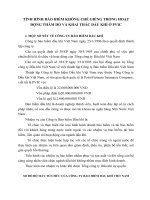 TÌNH HÌNH BẢO HIỂM KHỐNG CHẾ GIẾNG TRONG HOẠT ĐỘNG THĂM DÒ VÀ KHAI THÁC DẦU KHÍ Ở PVIC