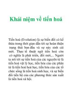 Khái niệm về tiến hoá