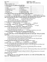 Đề kiểm tra Ngữ văn tuần 31