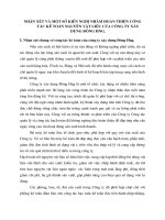 Nhận xét và một số kiến nghị nhằm hoàn thiện công tác kế toán nguyên vật liệu của Công ty xây dựng Đông Hưng