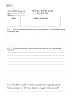 Kiểm tra học ki I có dáp án