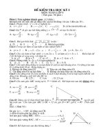 Đề thi học kì 1-toán 9