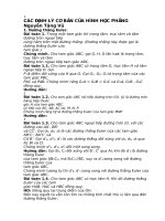 Các định lý cơ bản của hình học phẳng