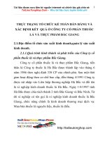 THỰC TRẠNG TỔ CHỨC KẾ TOÁN BÁN HÀNG VÀ XÁC ĐỊNH KẾT  QUẢ Ở CÔNG TY CỔ PHẦN THUỐC LÁ VÀ THỰC PHẨM BẮC GIANG