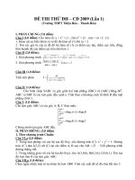 Đề thi đại học môn Toán 2009 (Lần 1) - THPT Thiệu Hóa - Thanh Hóa