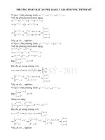 ĐẶT ẨN PHỤ DẠNG III