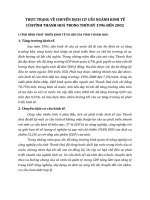 THỰC TRẠNG VỀ CHUYỂN DỊCH CƠ CẤU NGÀNH KINH TẾ CỦATỈNH THANH HOÁ TRONG THỜI KỲ 1996 ĐẾN 2002