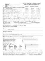 Đề mẫu thi HKI Anh 7 số 1