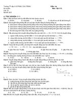 TRẮC NGHIỆM VL10-HKI