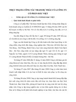 THỰC TRẠNG CÔNG TÁC THAM DỰ THẦU CỦA CÔNG TY CỔ PHẦN BẮC VIỆT